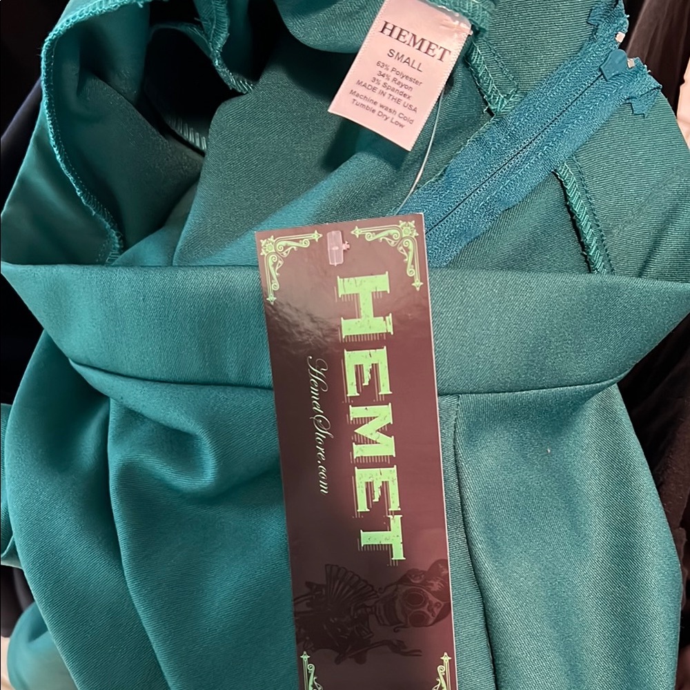 Teal circle skirt sz S - Picture 4 of 6